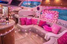 Miami Yacht Rental 50 ft | 2 Jet Ski | Private Boat | Pink Yacht