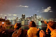 Miami: Open-top Bus Sightseeing Night Tour with Live Guide