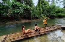 Khao Lak Bamboo Rafting Temple and Waterfall Half Day Tour