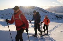 Winter hike and snowshoe adventure in Lofoten