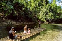 Khao Lak Bamboo Rafting Temple and Waterfall Half Day Tour