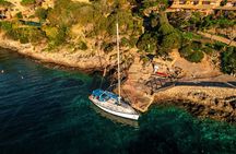 Sunset with dolphins and aperitif on a sailboat in Golfo Aranci
