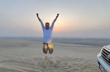Doha airport layover transfer private desert safari camel ride