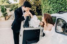 Rome Fiat 500 Romantic experience, with a local photographer