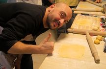 Traditional bolognese pasta making with a meal