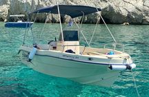 Self drive boat to shipwreck & blue caves