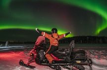 Northern Lights Tour Snowmobile Driving