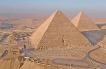 Grand Egyptian Museum and the Pyramids from Alexandria Port