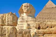 Grand Egyptian Museum and the Pyramids from Alexandria Port