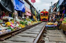 Private Bangkok Full-Day Railway Market and Floating Market Tour 