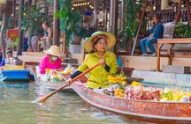 Maeklong Railway Market and Damnoen Saduak Floating Market Tour From Bangkok