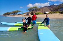 Family Surf Lesson for 3 or 4 at Ukumehame Beach