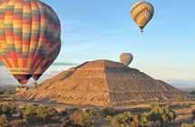 Sunrise Hot Air Balloon Flight over Teotihuacan with Hotel Pickup