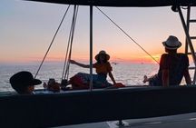 Santorini Catamaran Sunset Cruise with Dinner and Snorkeling