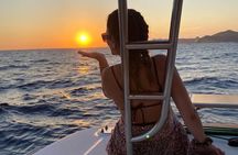 Santorini Catamaran Sunset Cruise with Dinner and Snorkeling