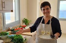 Santorini: Caldera villa Cooking Experience with Local Wine