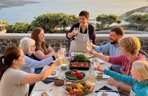Santorini: Caldera villa Cooking Experience with Local Wine