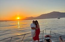 Dolphin Searching Sunset Cruise with Bottle of Cava & Snacks