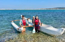 Hawaiian canoe ride Fort of Brescou Island Cap d’Agde