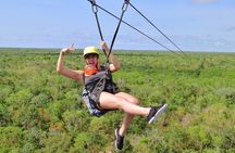 Tulum Jungle 1KM Zipline+ATV+Cenote+Water Zipline & Rappel