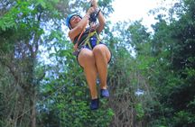 Explore the Mayan Jungle with Ziplines, cenote and bungee swing