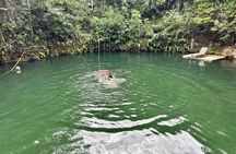 Explore the Mayan Jungle with Ziplines, cenote and bungee swing