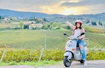 PRIVATE Sunset Vespa Ride Medieval Villages Dinner Wine Tasting &