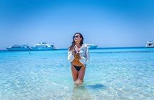 Hula Hula Island with Glass Boat & Lunch from Hurghada