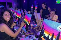 Paint & Wine Workshop in Barcelona in creative studio