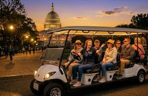 Washington DC Monuments at Night Guided E-Trolley Tour with Stops