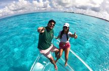 Isla Mujeres Clear Boat Ride + Free Photo at Reef & Marine Life