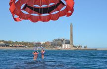 Parasailing about the Dunes of Maspalomas