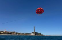 Parasailing about the Dunes of Maspalomas