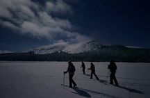 Ylläs: Northern Lights Skiing Across a Frozen Lake