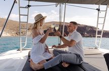 Santorini Private Catamaran Cruise with BBQ, Open Bar & Transfers