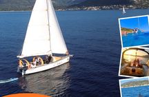 Sailing boat ride at sea