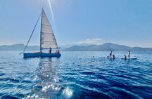 Sailing boat ride at sea