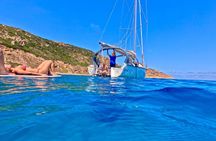 Sailing boat ride at sea