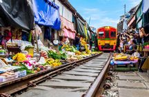 Damnoen Saduak Railway Market and The Iconic Temples Private Tour