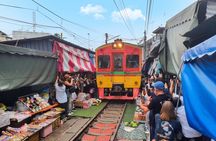Damnoen Saduak Railway Market and Ayutthaya Private Tour in 1 Day