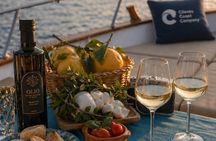 Aperitif on a boat at sunset in Palinuro