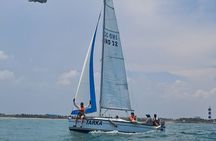 Private Yacht Sails along the Coastline of Pondicherry