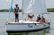 Private Yacht Sails along the Coastline of Pondicherry