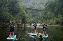 Stand up paddle down the river Bidassoa