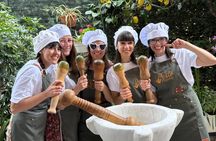 Mortar pesto lesson with World Champion and local Menu