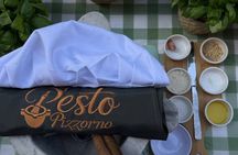 Mortar pesto lesson with World Champion and local Menu