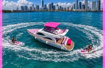 50ft Rose Yacht + 2 Jet skis | Miami Yacht Rental | 13 ppl