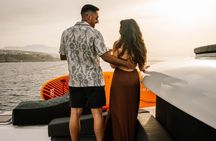 Sunset Cruise Golden Hour with Catamaran Open bar & Greek Tapas