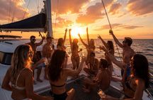 Private Sunset Catamaran Cancun 3 Hour Sail with Open Bar