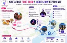 8-hr Combo: Food Tour, 40-Min Cruise & 2 Must-visit Light Shows